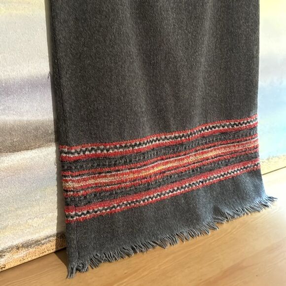 Vintage Sag Harbor long wool blend lined skirt with fringe bottom Size 10P - Picture 2 of 8